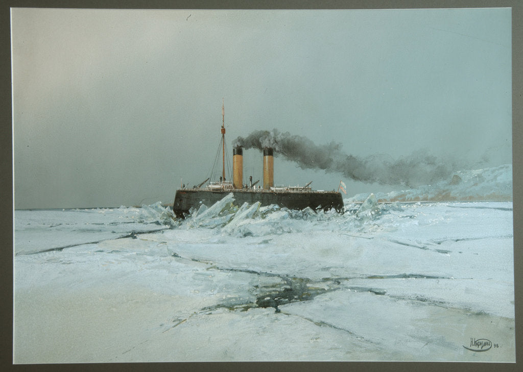 Detail of Icebreaker Yermak, 1898 by Nikolai Nikolayevich Karasin