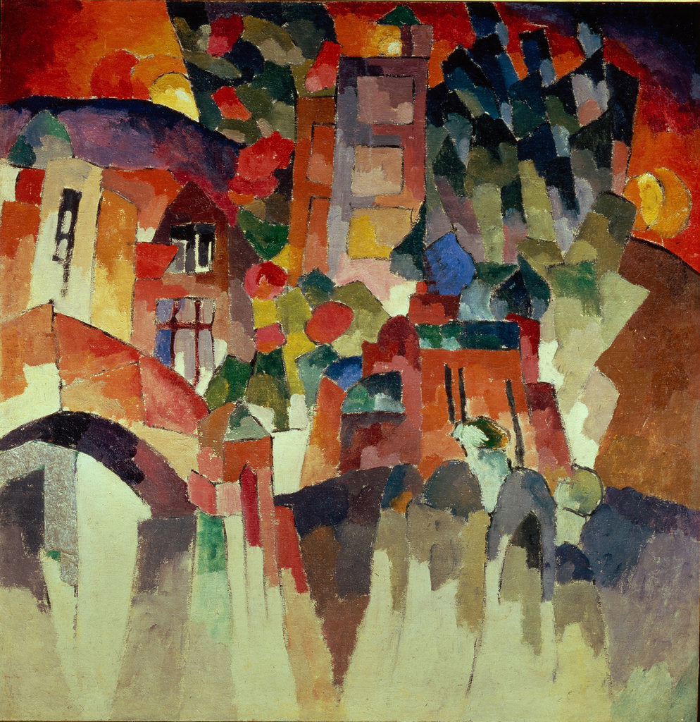 Detail of Kislovodsk Landscape (Landscape with Gates), 1913 by Aristarkh Vasilyevich Lentulov