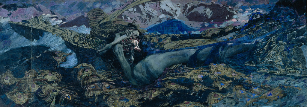 Detail of The Demon downcast, 1902 by Mikhail Alexandrovich Vrubel