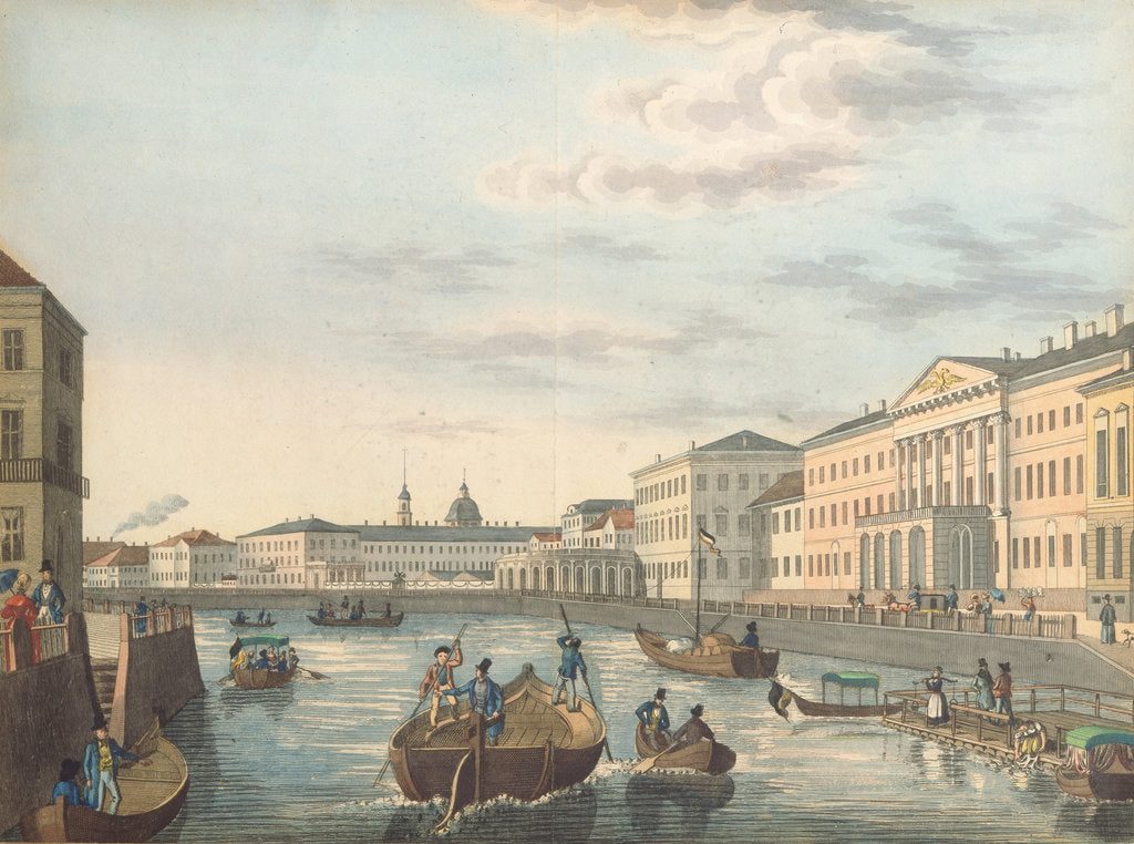 Detail of View of the Fontanka River in Saint Petersburg, 1820s by Anonymous