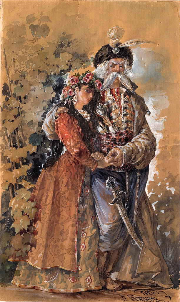 Detail of Mazepa with Maria, 1885 by Pavel Alexeyevich Grigoryev