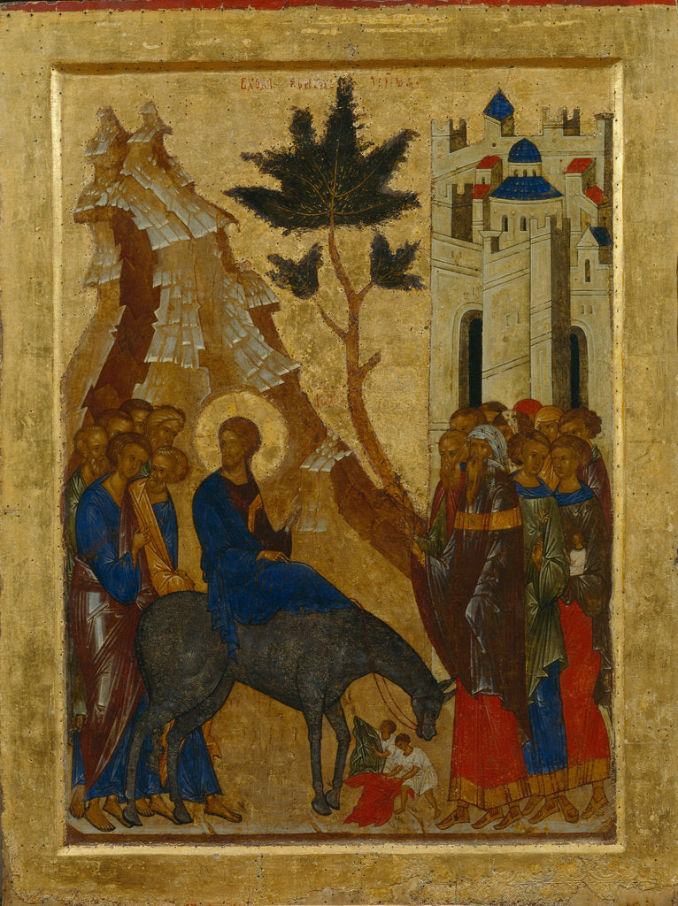 Detail of The Entry of Christ into Jerusalem, 1497 by Russian icon