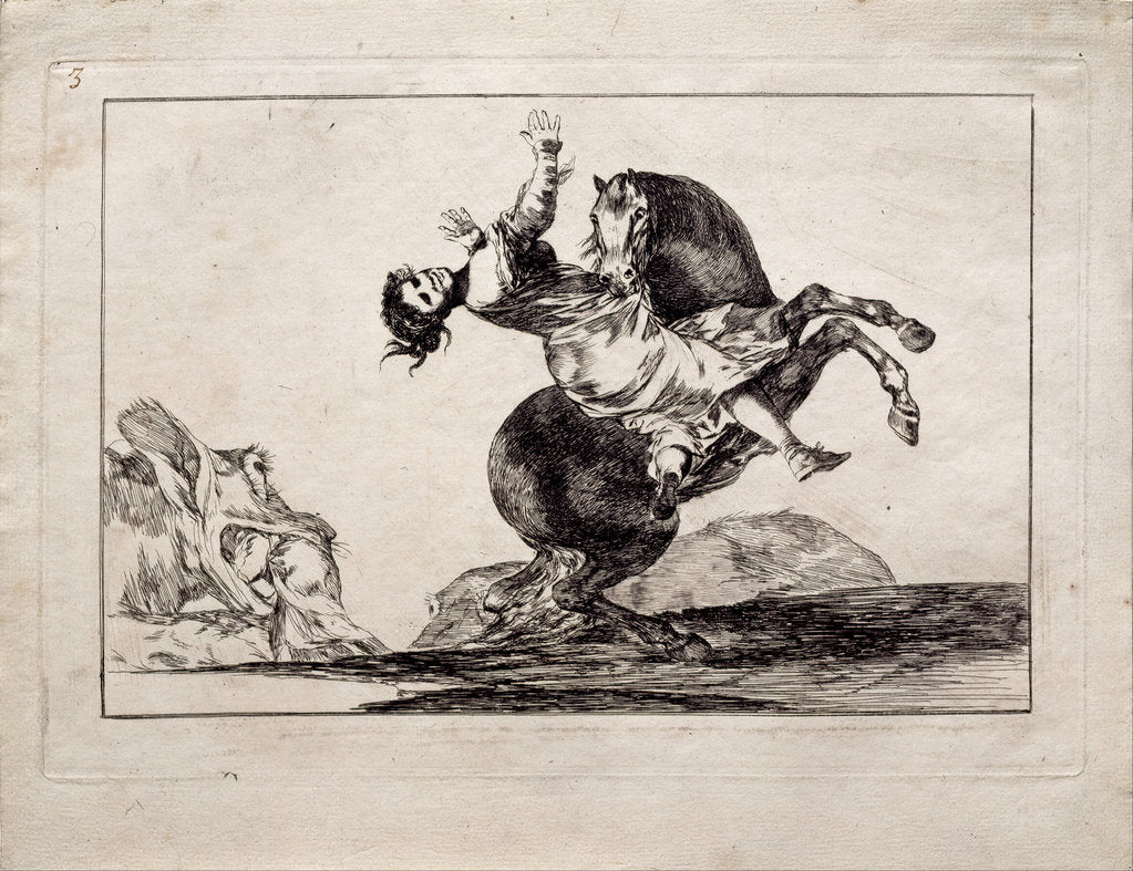 Detail of The Horse-Abductor by Francisco de Goya