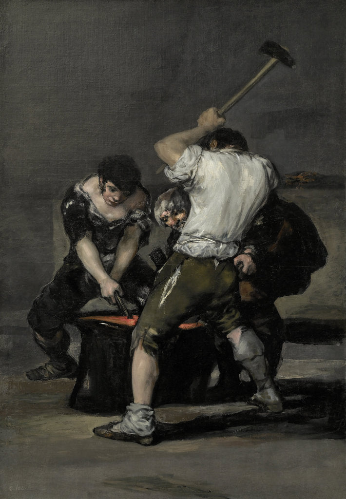 Detail of The Forge, c. 1815 by Francisco de Goya