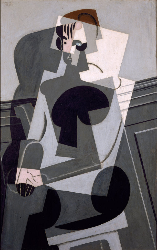 Detail of Portrait de Madame Josette Gris, 1916 by Juan Gris