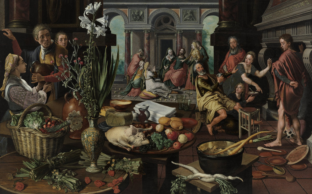 Detail of Christ in the House of Martha and Mary, 1553 by Pieter Aertsen