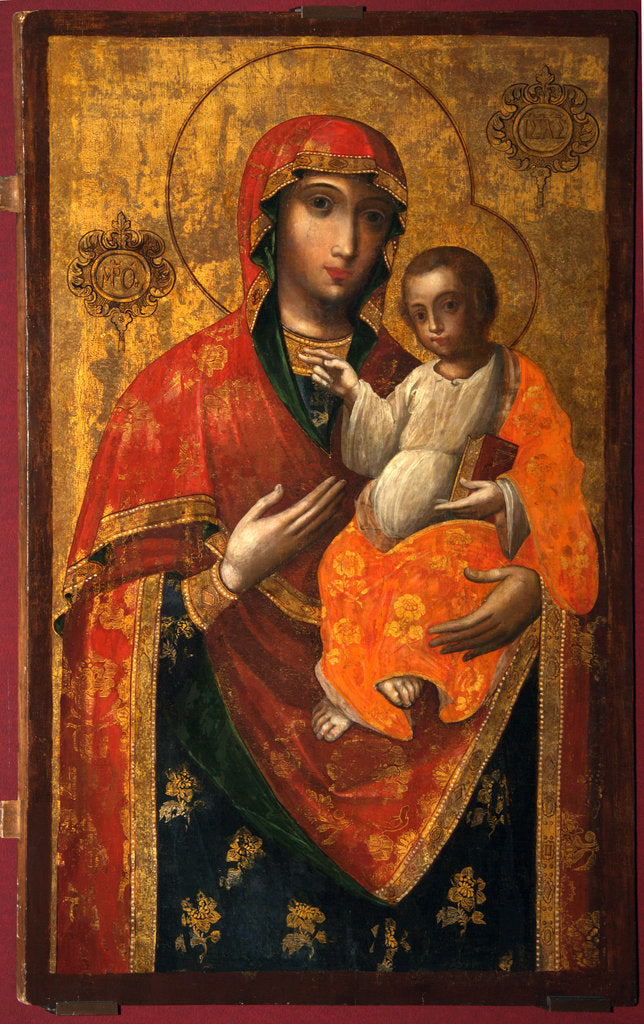 Detail of The Ilyin-Chernigov Icon of the Mother of God, 18th century by Russian icon