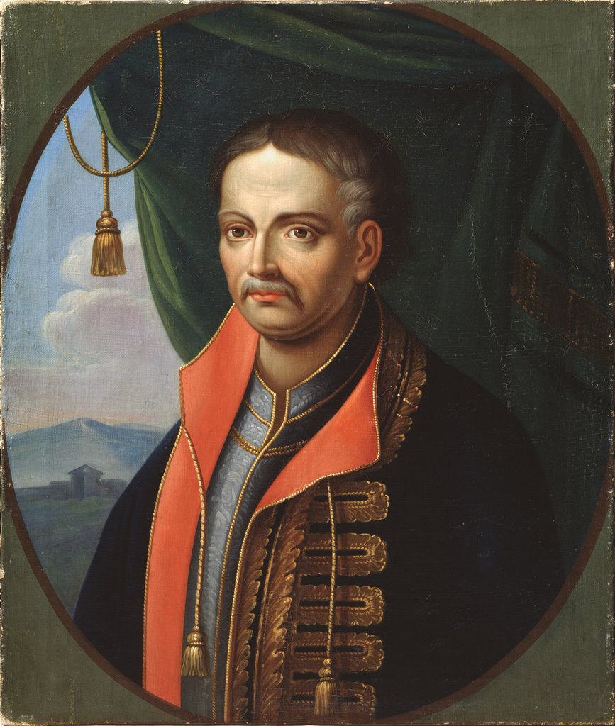 Detail of Portrait of the Hetman Ivan Mazepa by Stepan Zemlykov