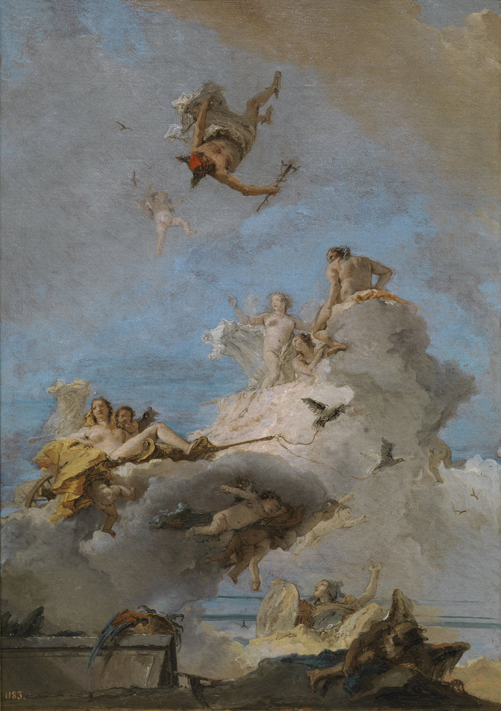 Detail of The Triumph of Venus (The Olympus), Between 1762 and 1765 by Giandomenico Tiepolo