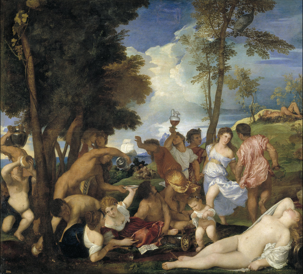 Detail of The Bacchanal of the Andrians, 1523-1526 by Titian