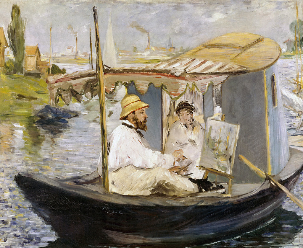 Detail of The Boat (Claude Monet in Argenteuil), 1874 by Édouard Manet