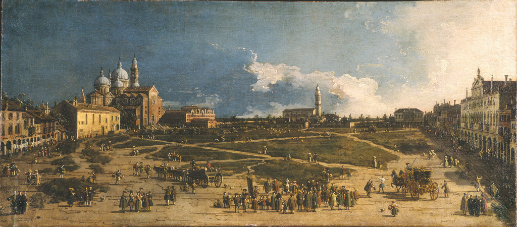 Detail of Prà della Valle in Padua, 1740s by Canaletto