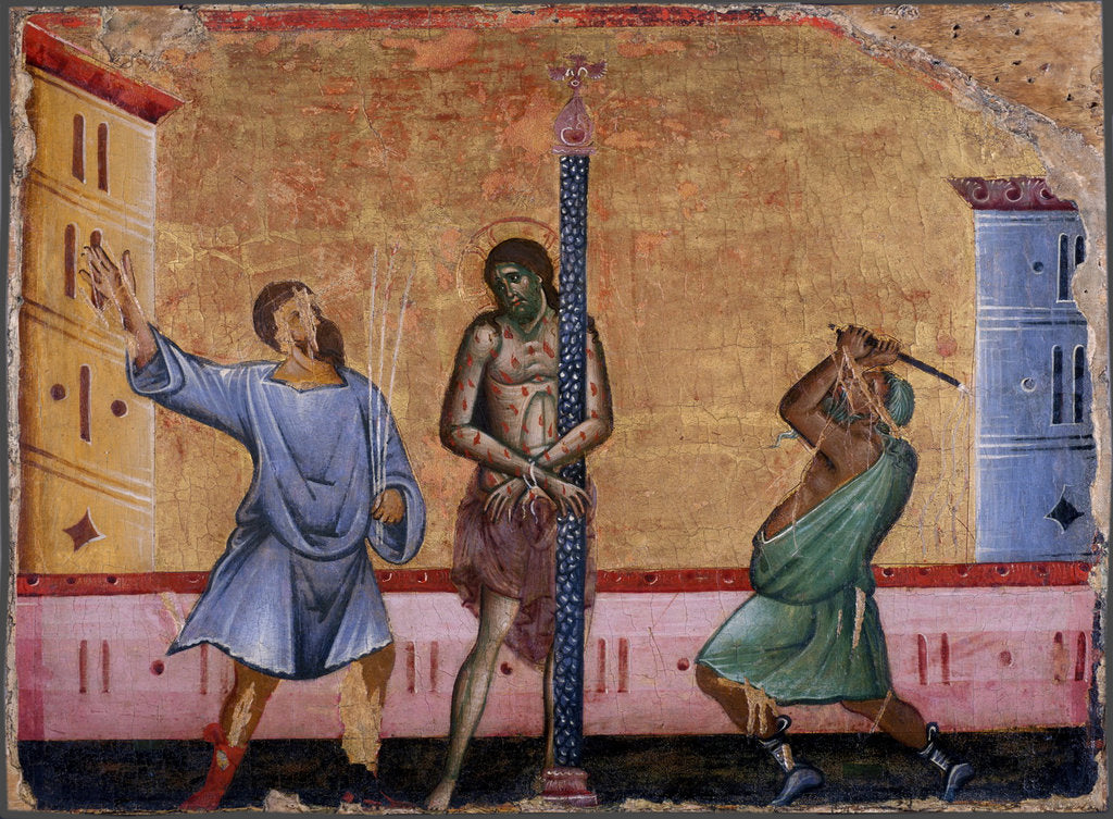 Detail of The Flagellation of Christ, c. 1280 by Guido da Siena