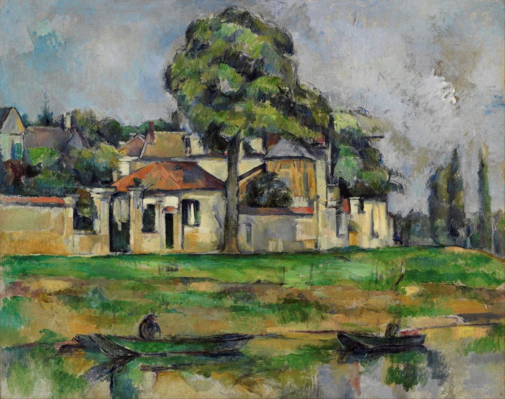 Detail of Banks of the Marne, c. 1888 by Paul Cézanne