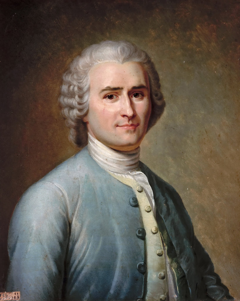 Detail of Portrait of Jean-Jacques Rousseau by Jean Édouard Lacretelle