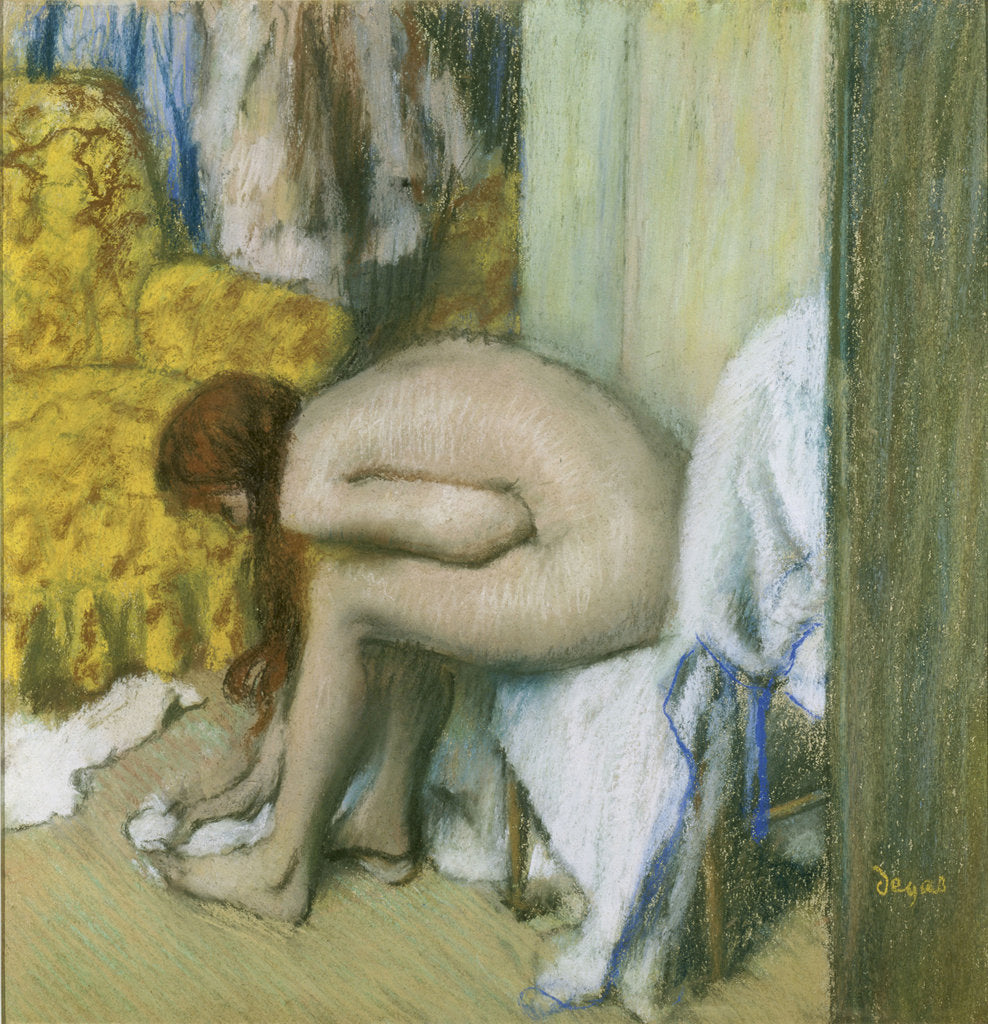 Detail of After the Bath by Edgar Degas