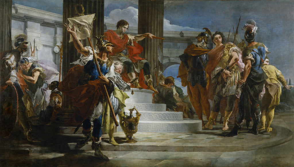 Detail of Scipio Africanus Freeing Massiva by Giambattista Tiepolo