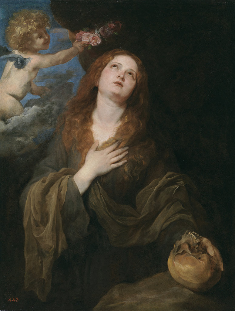 Detail of Saint Rosalia by Sir Anthony van Dyck