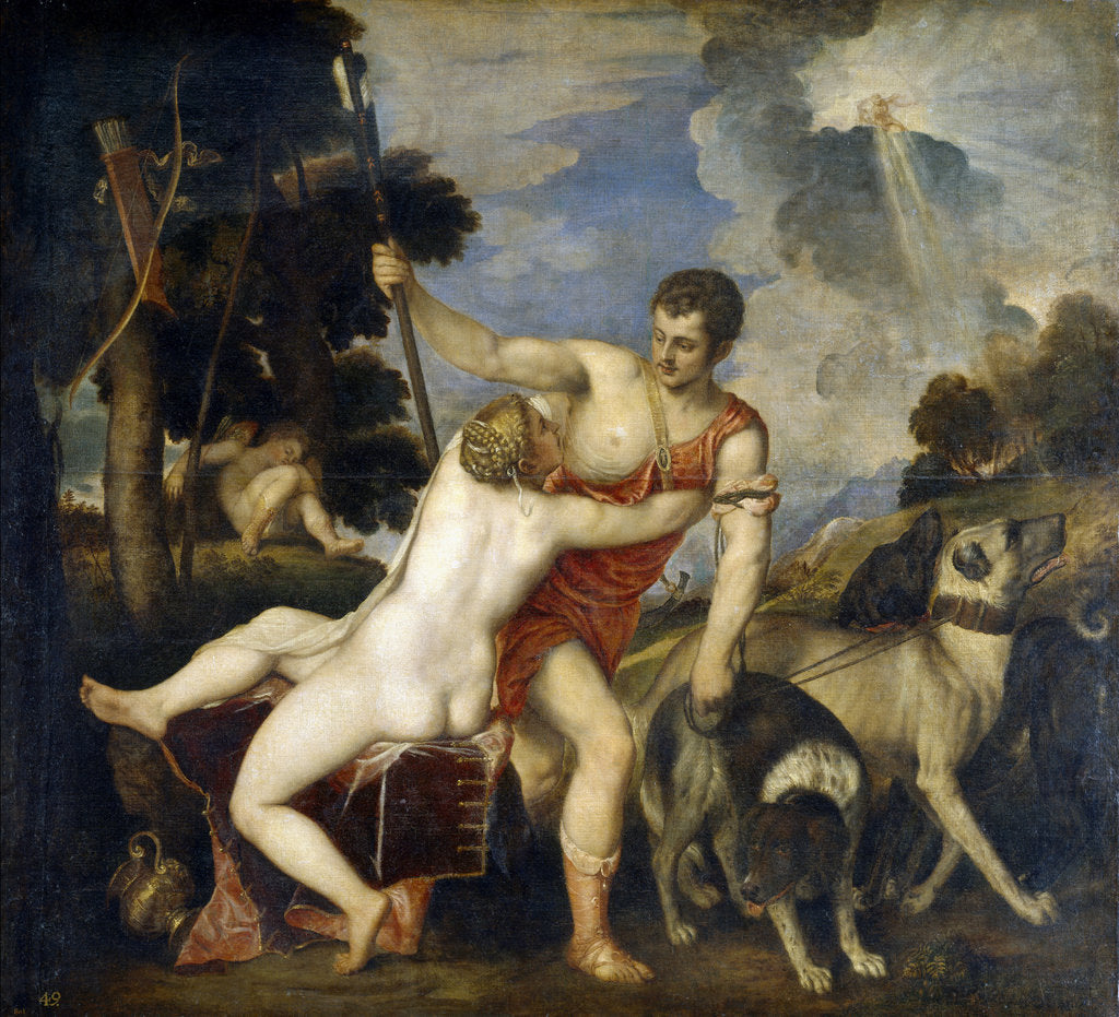 Detail of Venus and Adonis by Titian