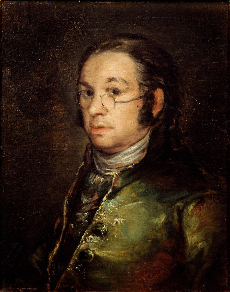 Detail of Self-Portrait with Glasses by Francisco de Goya