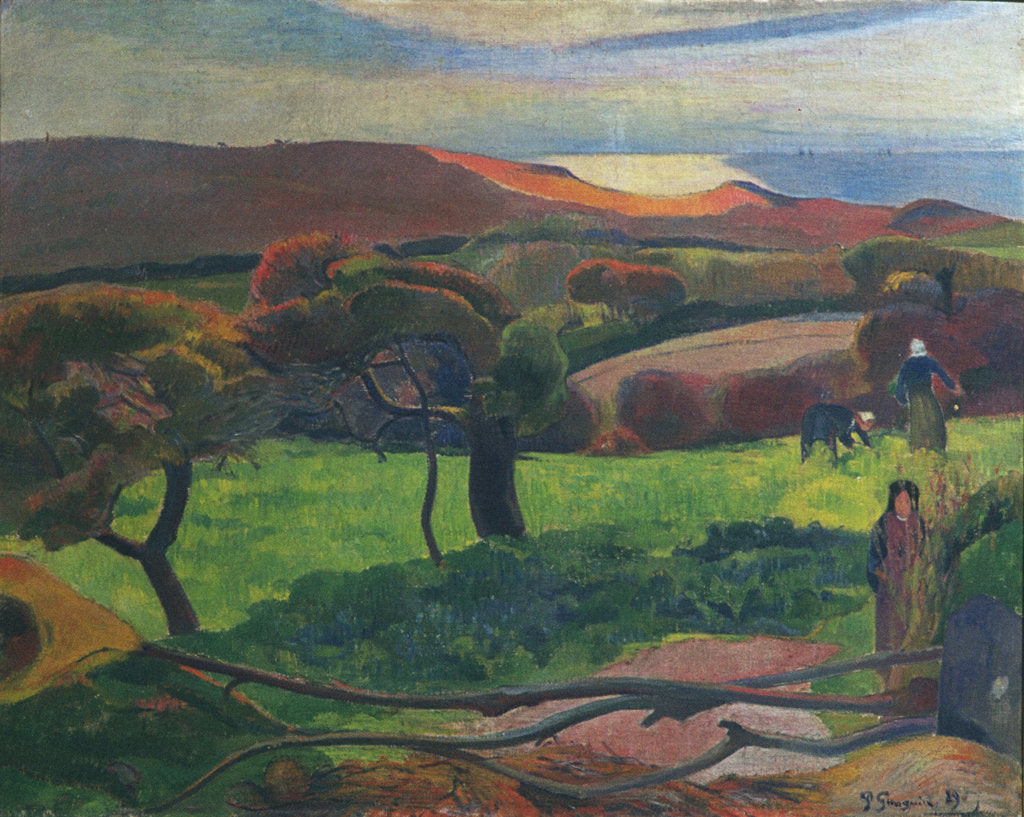 Detail of Landscape in Brittany by Paul Eugéne Henri Gauguin