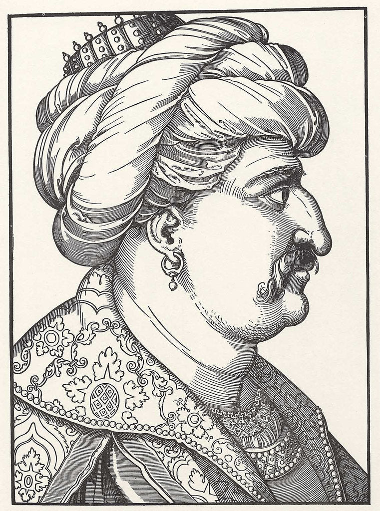 Detail of Portrait of Sultan Suleiman I the Magnificent by Erhard Schoen