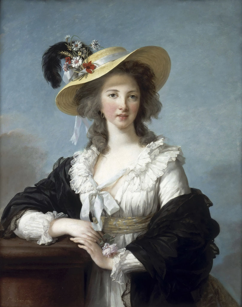 Detail of Yolande Martine Gabrielle de Polastron, Duchess of Polignac by Marie Louise Elisabeth Vigée-Lebrun