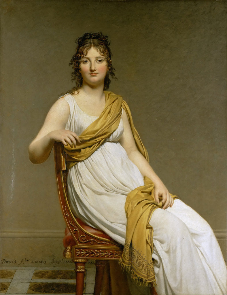 Detail of Portrait of Madame Raymond de Verninac, née Henriette Delacroix by Jacques Louis David