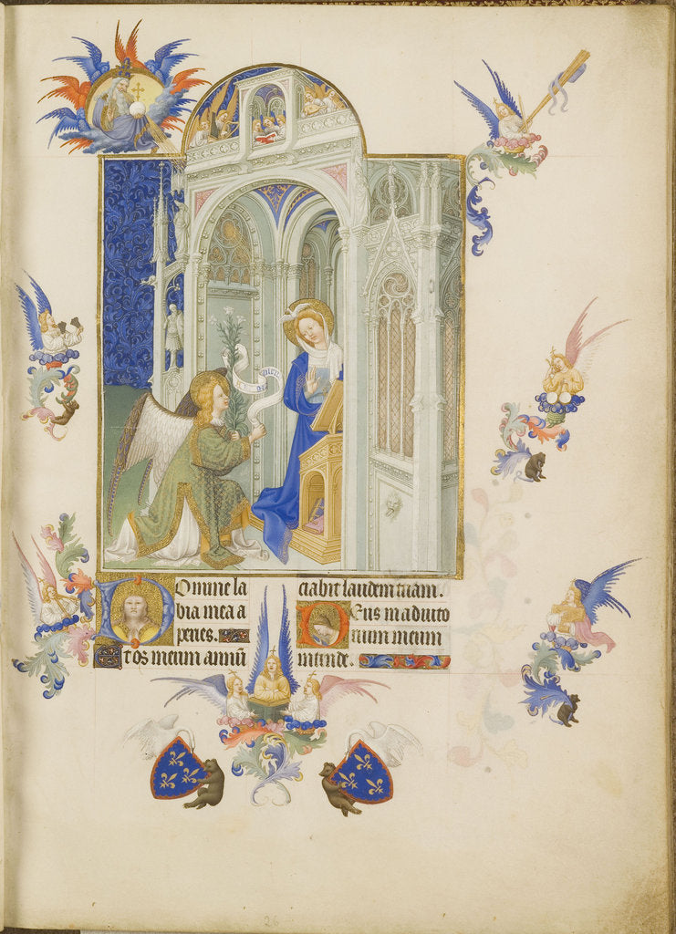 Detail of The Annunciation (Les Très Riches Heures du duc de Berry) by Limbourg brothers