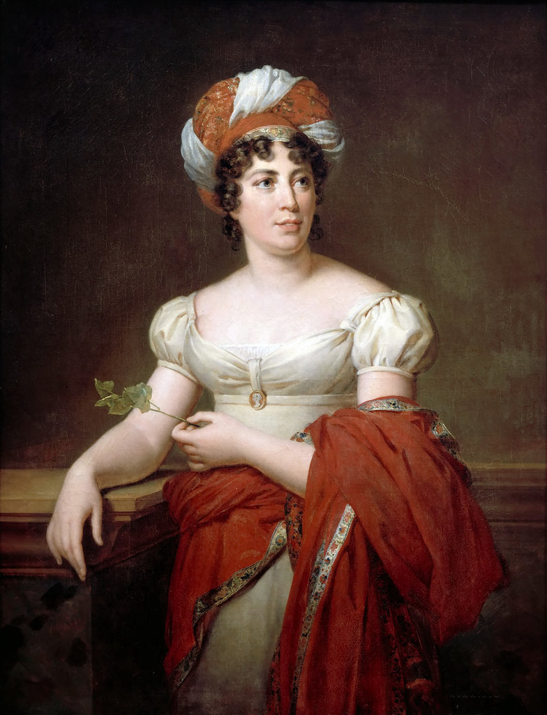Detail of Portrait of the author Baronne Anne Louise Germaine de Staël by François Pascal Simon Gérard