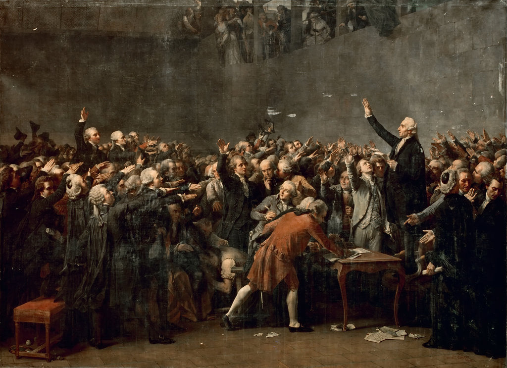 Detail of The Tennis Court Oath on 20 June 1789 by Auguste Couder