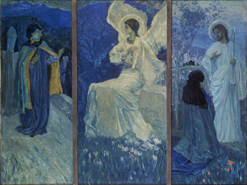 Detail of The Resurrection (Triptych) by Mikhail Vasilyevich Nesterov