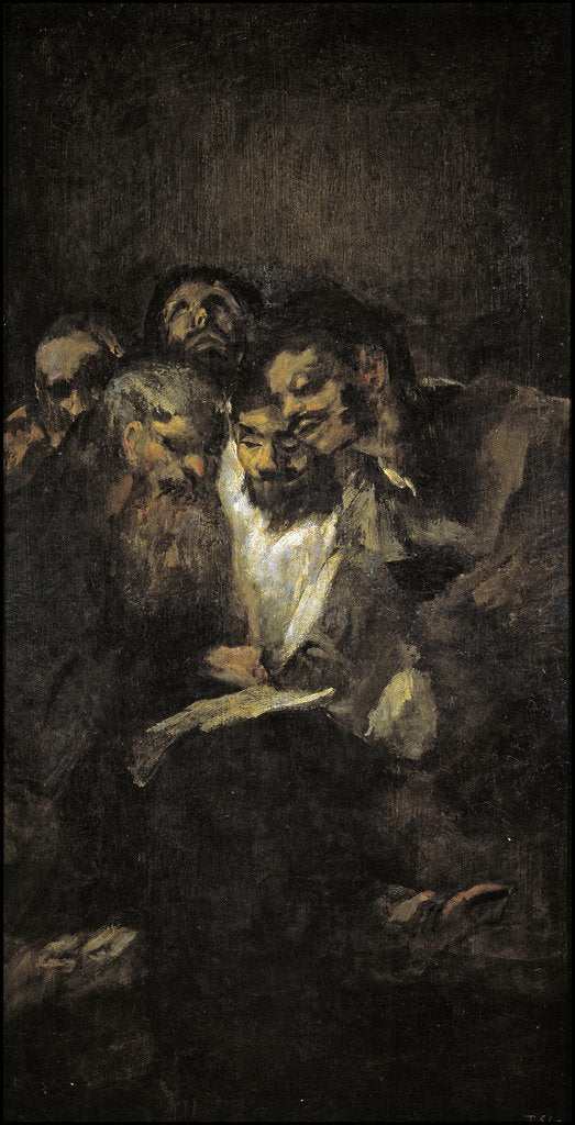 Detail of The Reading (Politicians) by Francisco de Goya