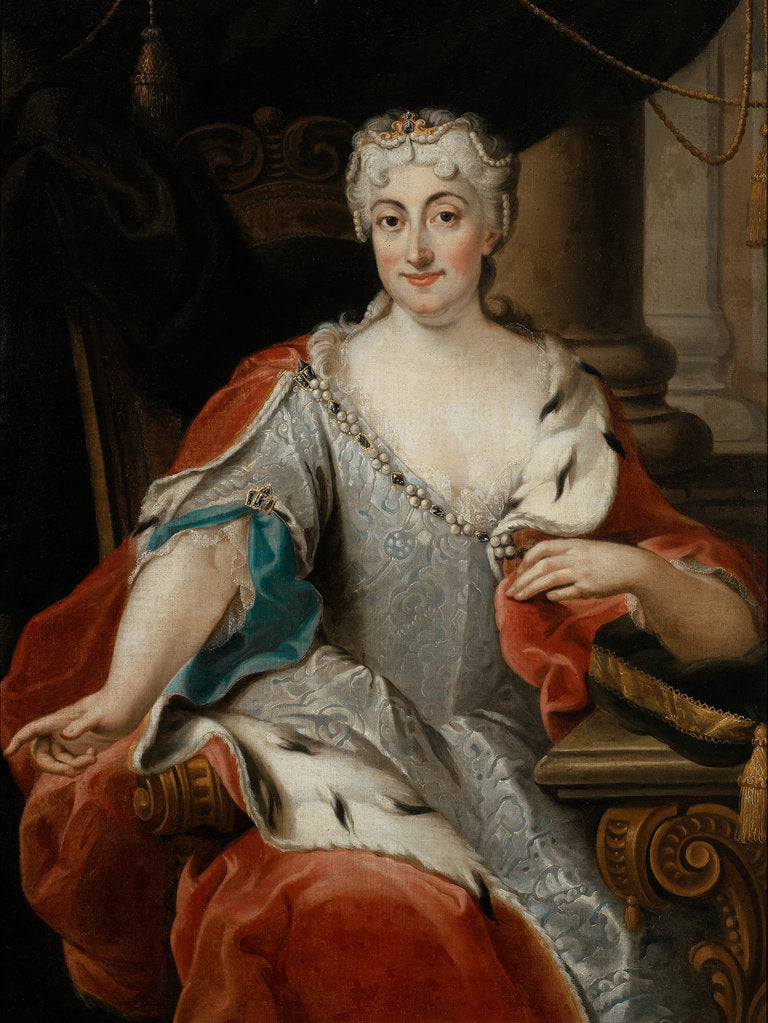 Detail of Portrait of Maria Clementina Sobieska by Pier Leone Ghezzi