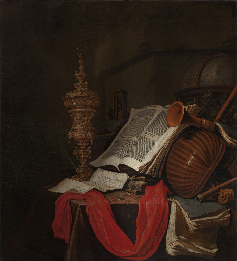 Still Life With Musical Instruments And Books Vanitas Posters And Prints By Jan Vermeulen 3148