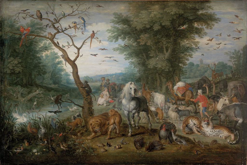 Detail of Paradise Landscape with Animals by Jan Brueghel the Younger