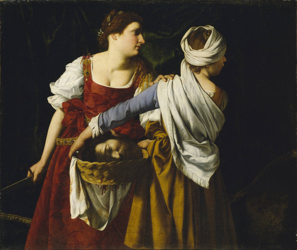 Detail of Judith and Her Maidservant with the Head of Holofernes by Orazio Gentileschi