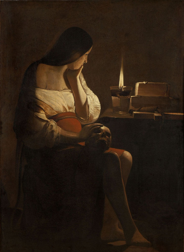 Detail of The Repentant Mary Magdalene by Georges de La Tour