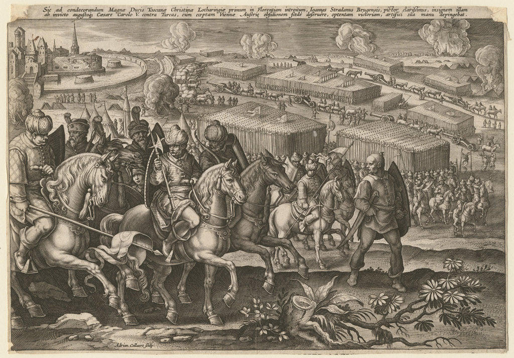 Detail of The Siege of Vienna by Turkish army, 1529 by Adriaen Collaert