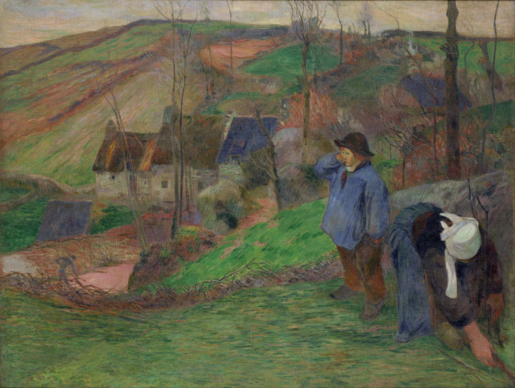 Detail of Landscape in Brittany by Paul Eugéne Henri Gauguin