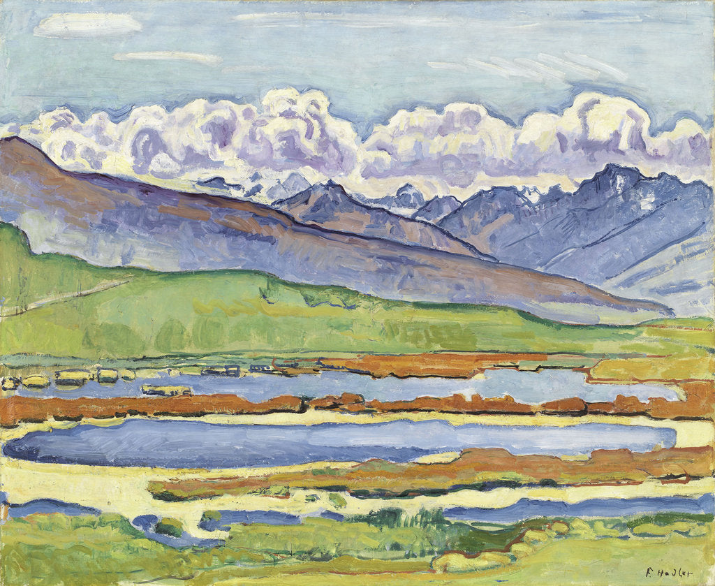 Detail of Landscape at Montana by Ferdinand Hodler