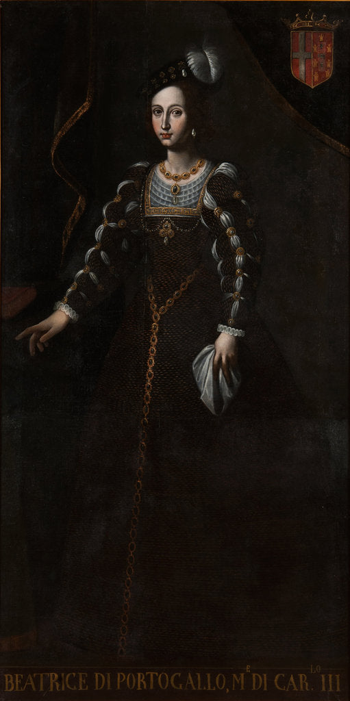 Detail of Beatrice of Portugal, Duchess of Savoy by Anonymous