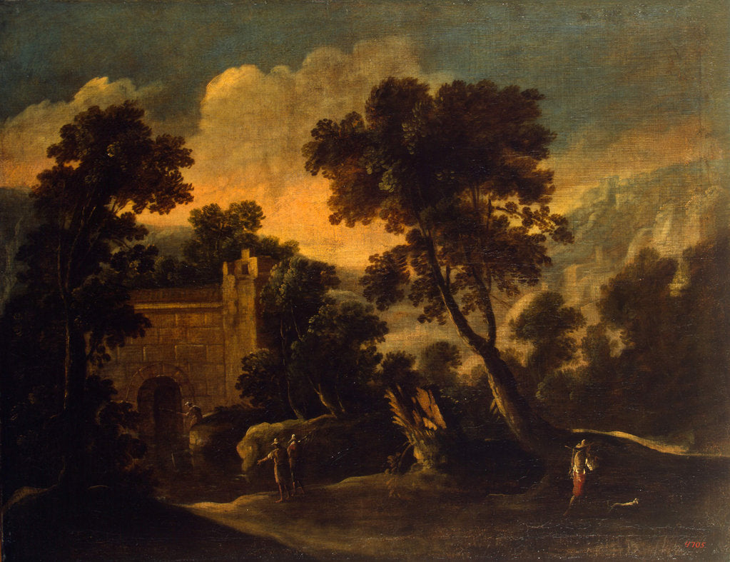 Detail of Landscape with Ruins, ca 1634 by Francisco Collantes