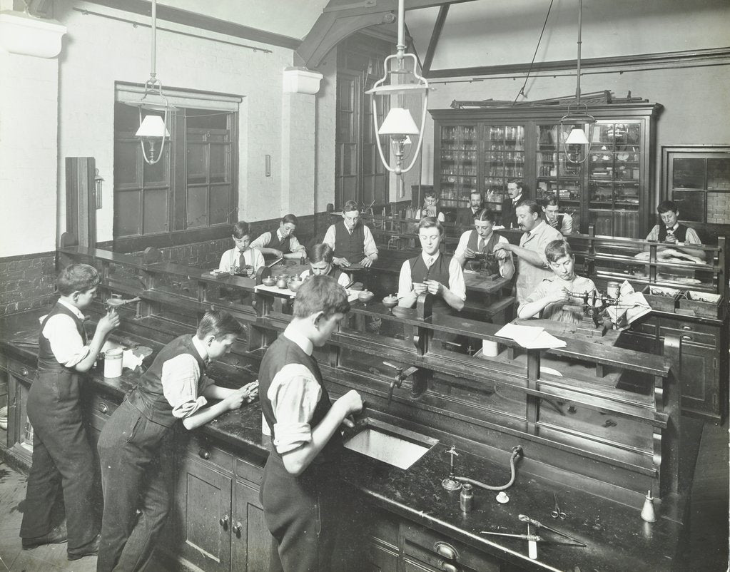 Detail of Technical instruction, Haselrigge Road School, Clapham, London, 1914 by Unknown