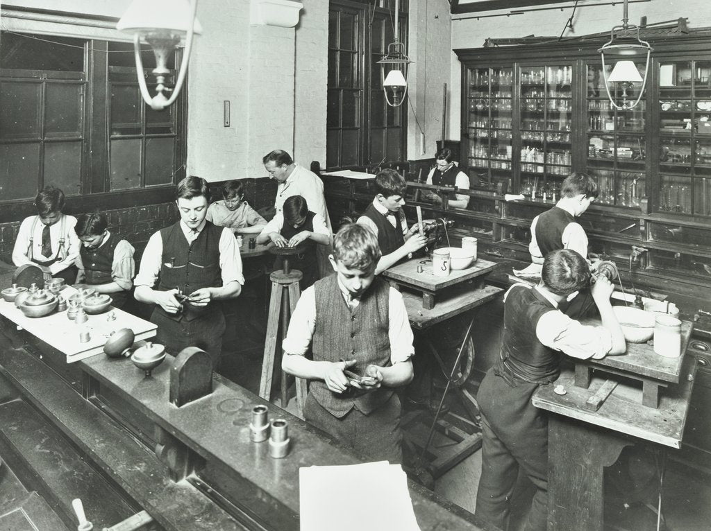 Detail of Technical instruction, Haselrigge Road School, Clapham, London, 1914 by Unknown