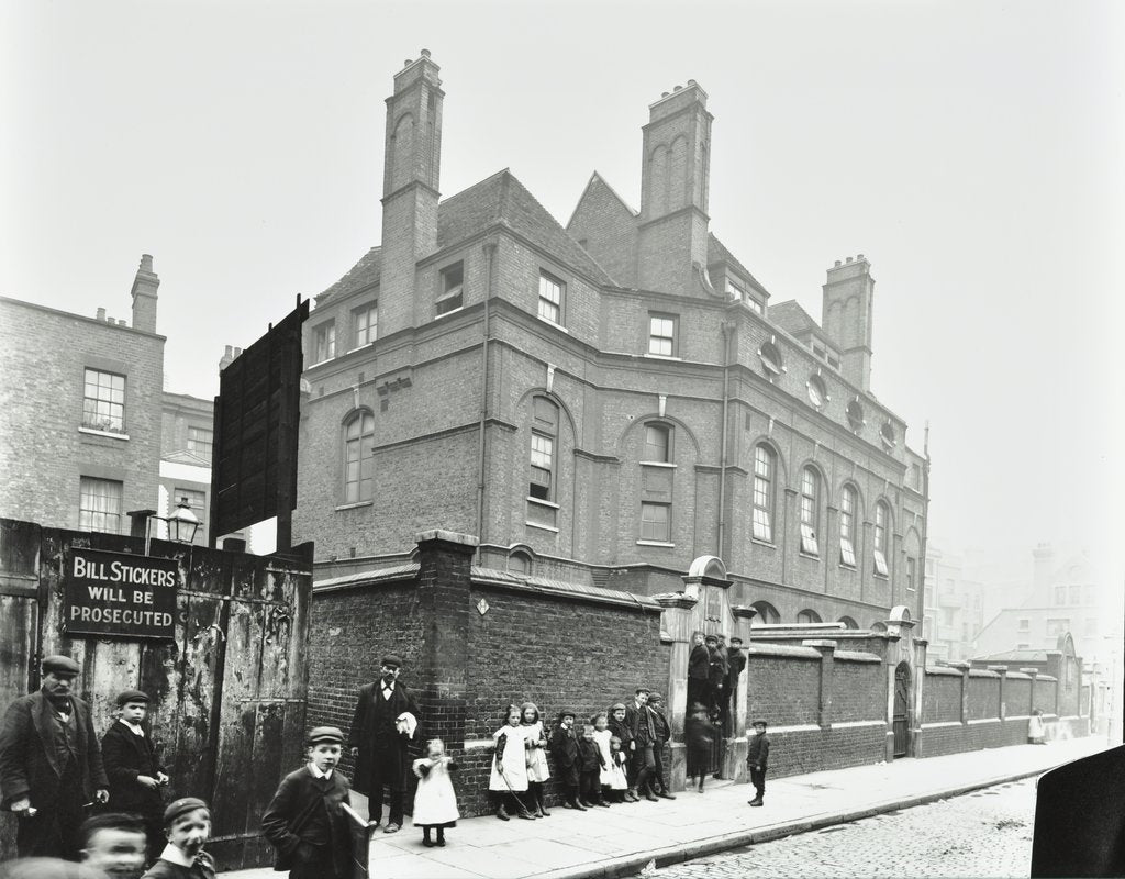 Detail of Outside Vere Street Board School, Westminster, London, 1904 by Unknown