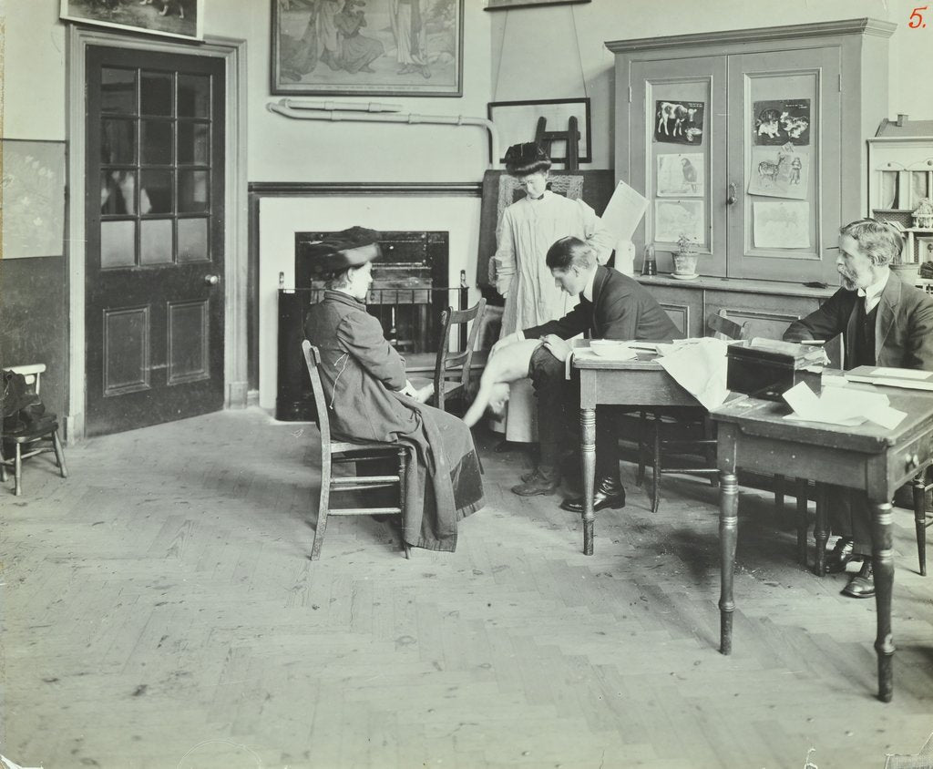 Detail of Medical examination, Holland Street School, London, 1911 by Unknown