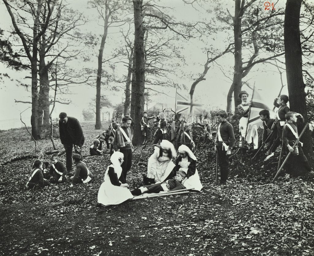 Detail of 'Scout Life', Shrewsbury House Open Air School, London, 1909 by Unknown