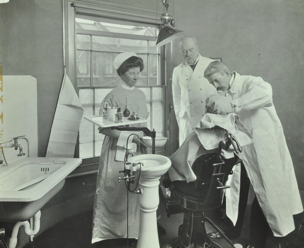 Detail of Dental Room, Woolwich School treatment centre, London, 1914 by Unknown