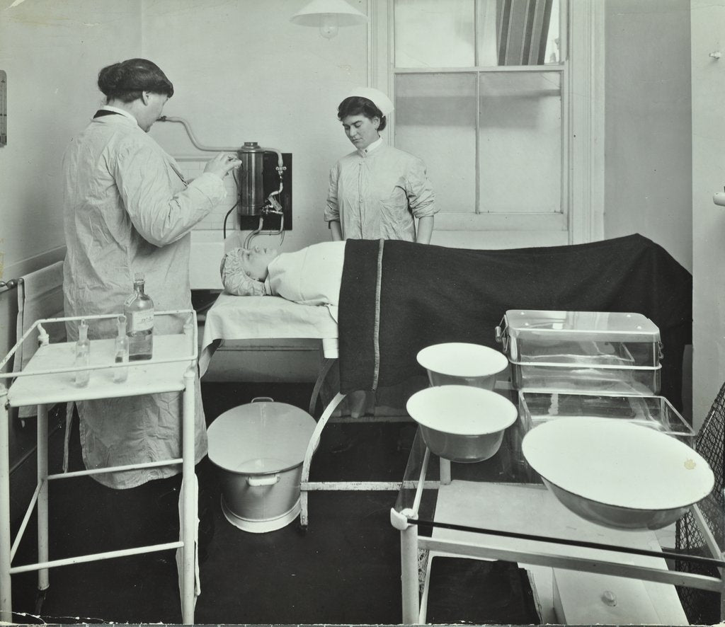 Detail of Operating Room, Fulham School Treatment Centre, London, 1914 by Unknown